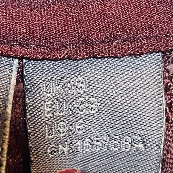 Sweaty Betty Pennine Fleece Jacket Full Zip Sherpa Teddy Maroon Red Womens 6 - Picture 9 of 13